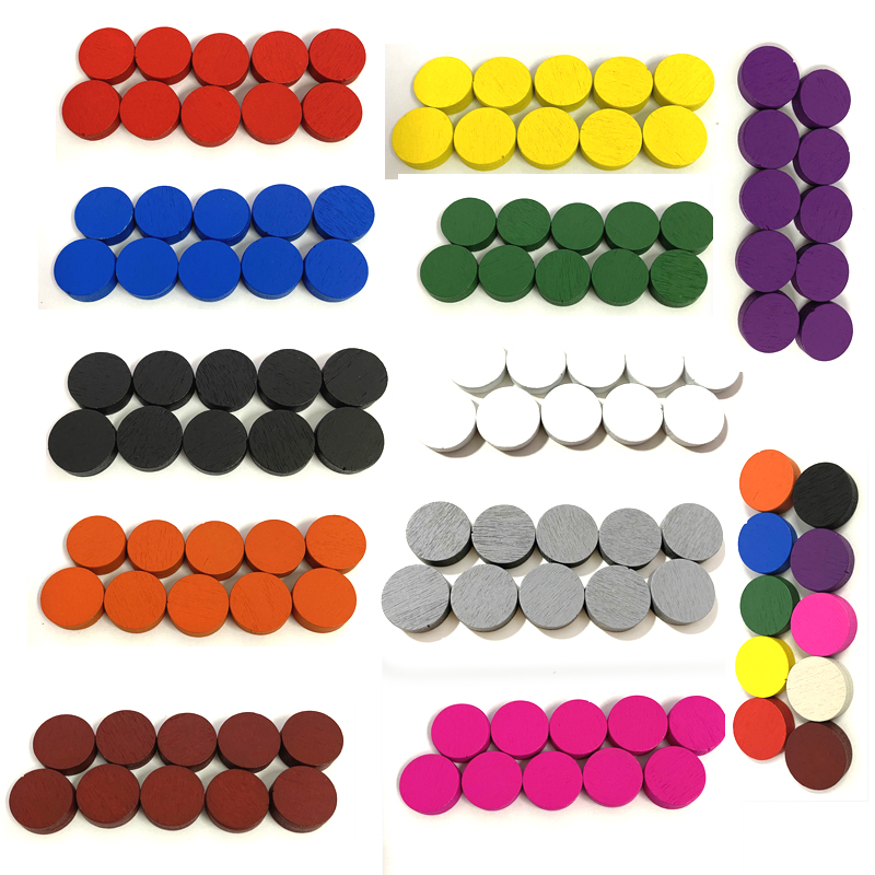Board Game Vector - 50 조각 15*5MM 11 색 나무