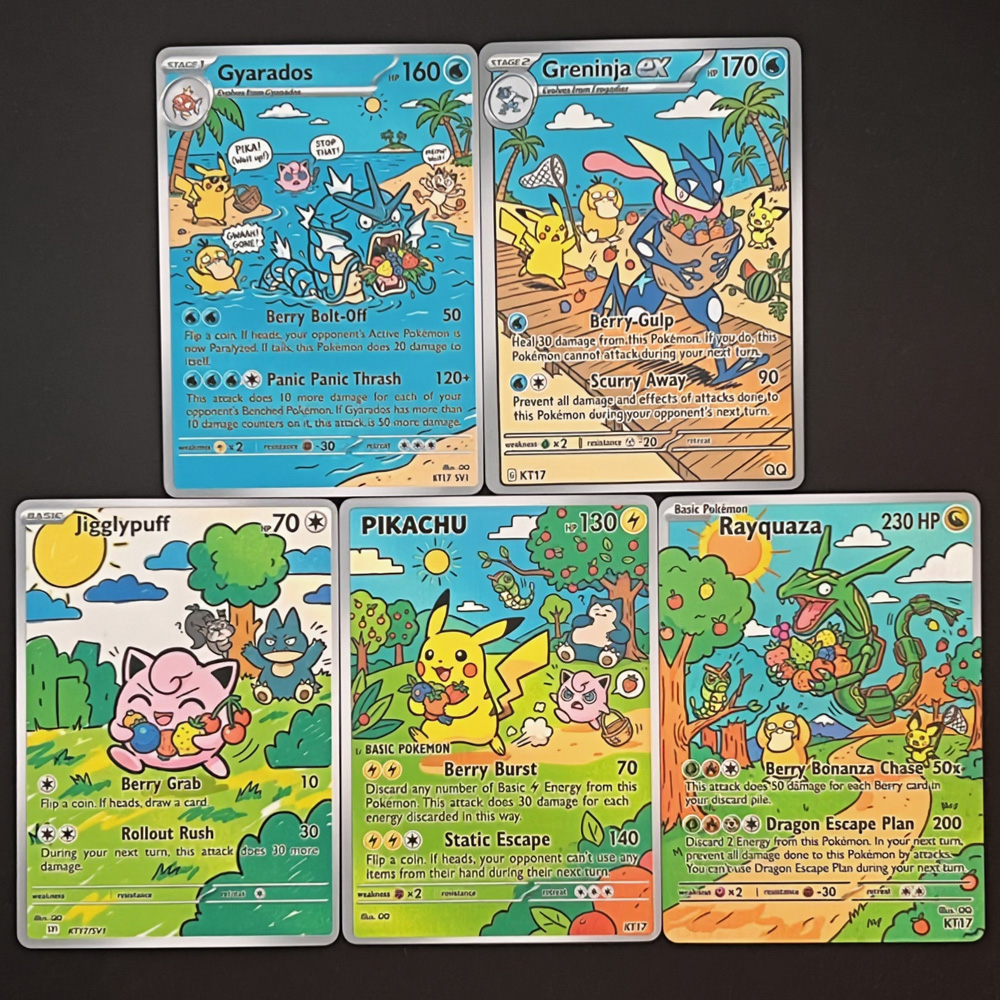 Board Game Pokemon - 포켓몬 카드 Gyarados Greninja Jigglypuff Rayquaza
