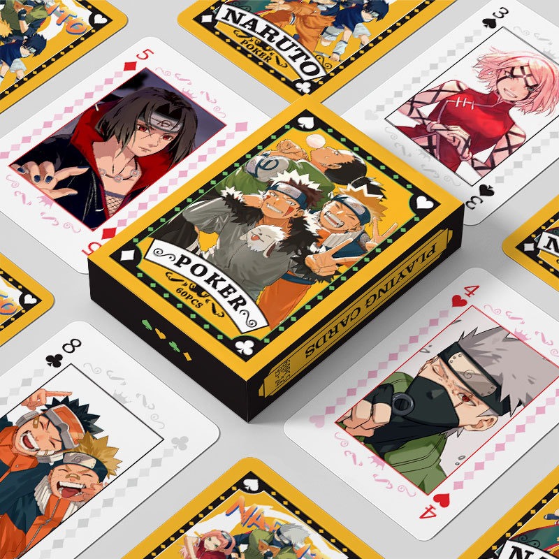 Board Game Quest - 새로운 만화 코팅지 플레잉 카드 나루토