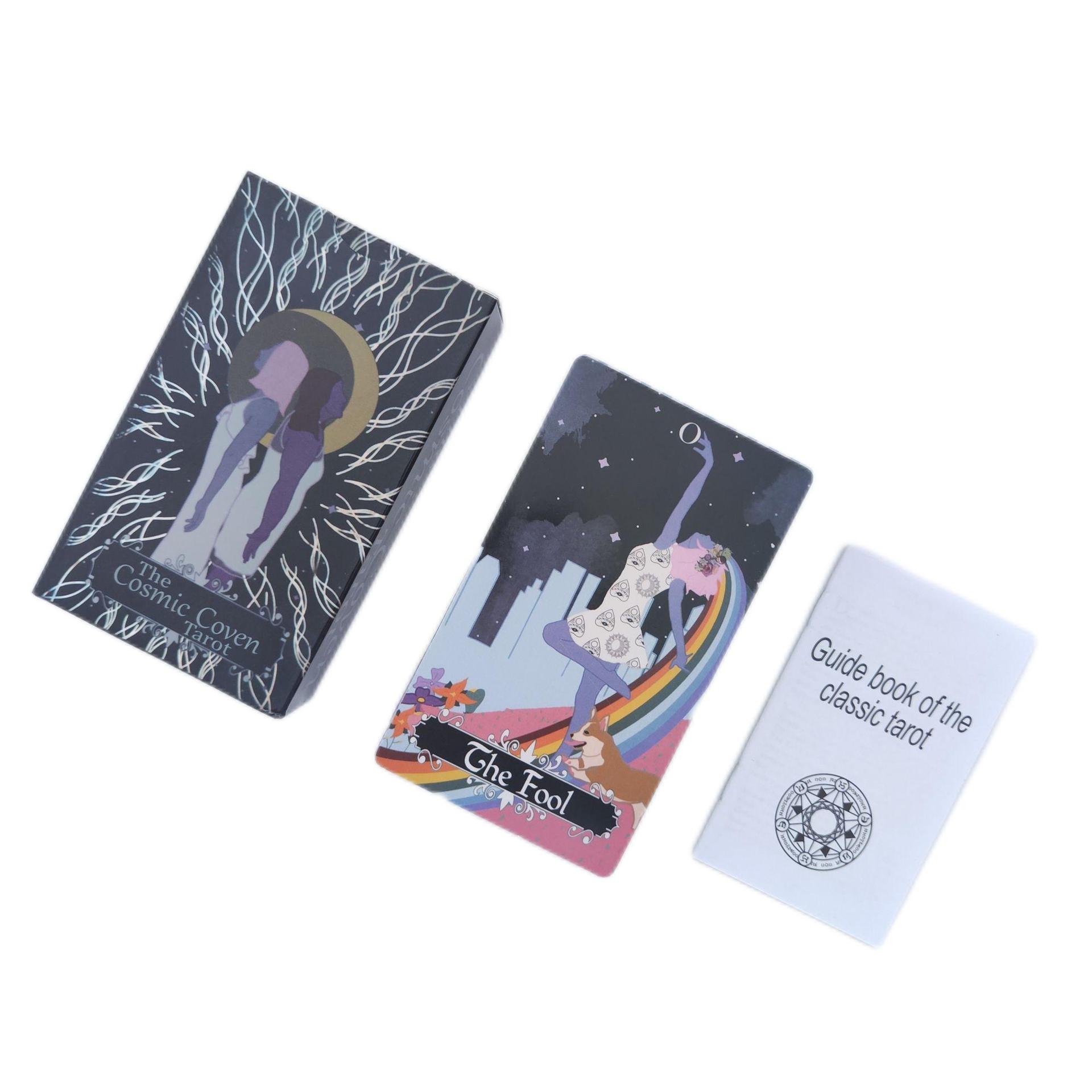 Board Game Instruction - Cosmic Coven 타로 카드, 영어로 78