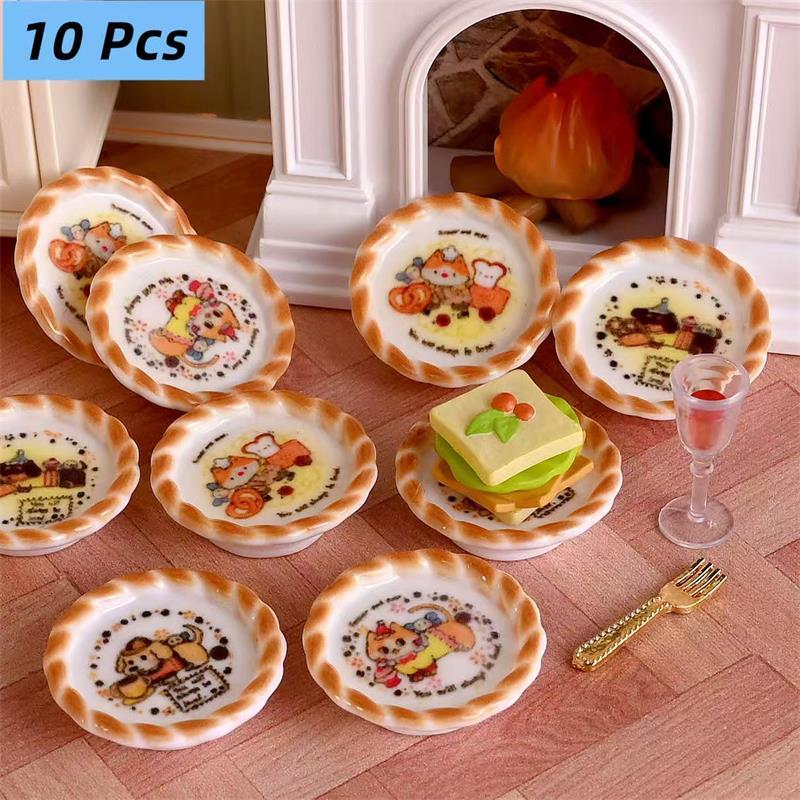 Miniature Terrain Set - 10개 세트 인형집 미니어처 강아지 프린트