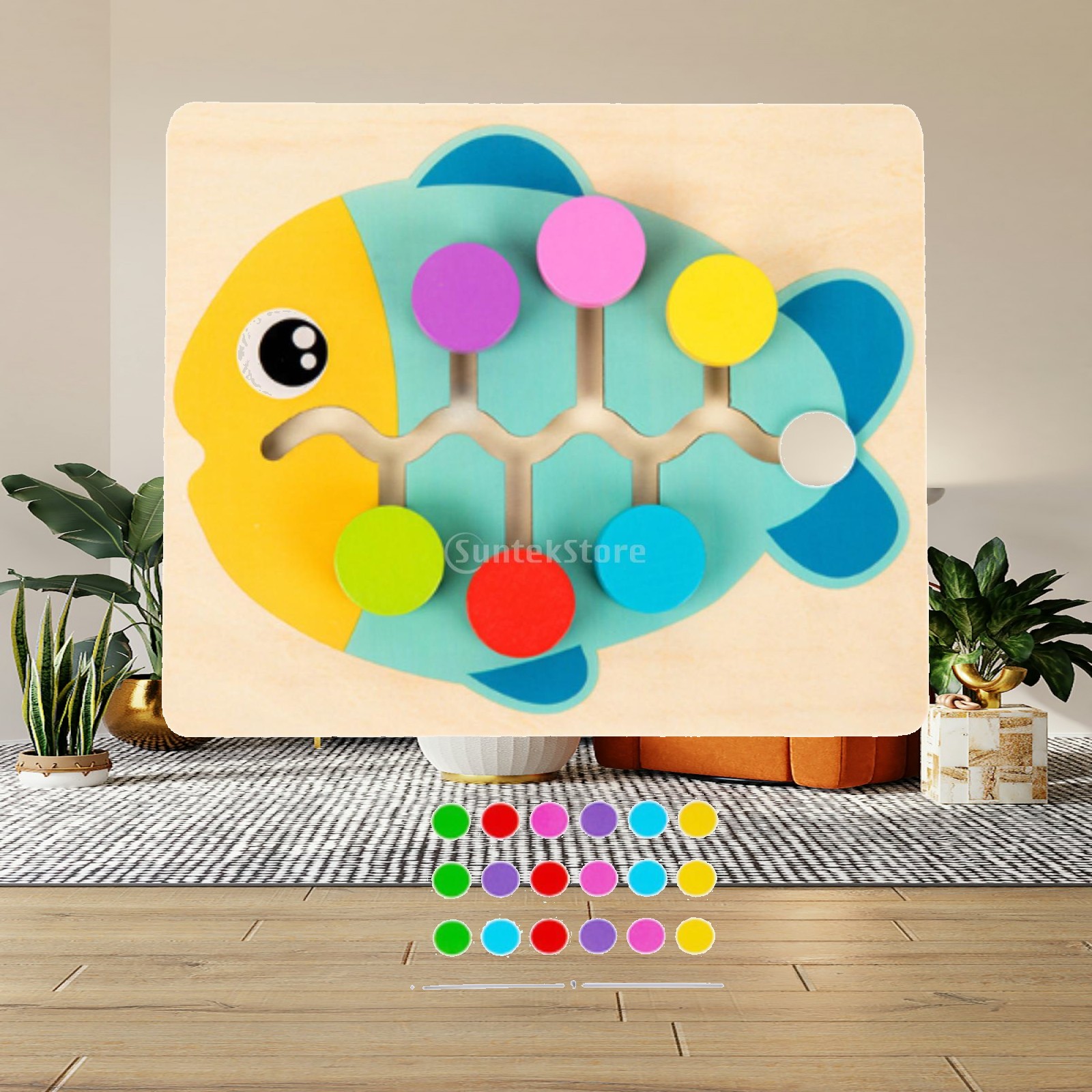 Strategy Board Game - 나무 색깔 맞추기 슬라이드 퍼즐 3세