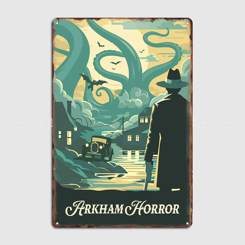 아캄 호러 보드 게임에서 영감을 받은 포스터 금속 사인 - Board Game Inspiration 리뷰 및 가격