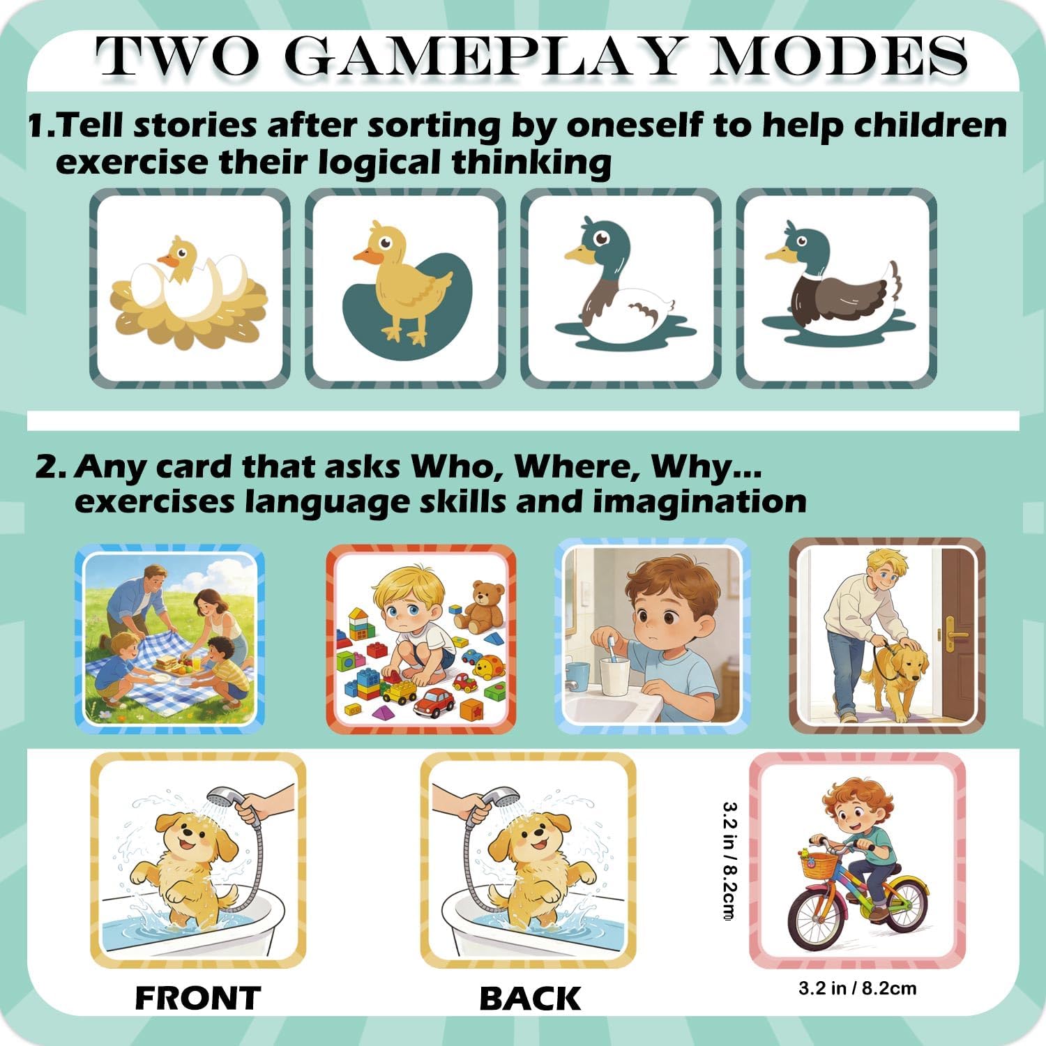 56개 시퀀싱 카드, 14개의 스토리 시퀀스가 포함된  - Board Game Sequence 리뷰 및 가격
