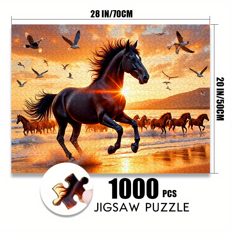 500/1000피스 종이 퍼즐: 석양 해안의 질주하는  - Jigsaw Puzzle Adult 리뷰 및 가격